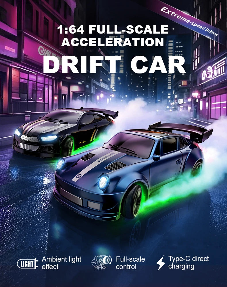 1/64 Scale Drift RC Car – Mini Racing Model

Poczuj emocje wyścigu w miniaturze! Nasz 1/64 Scale Drift RC Car to mały, ale szybki samochód zdalnie sterowany, idealny do driftu zarówno dla dzieci, jak i dorosłych.